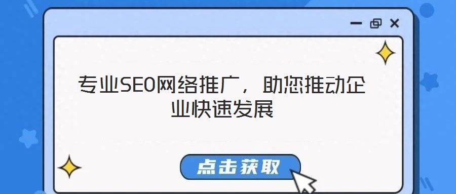 專業(yè)SEO網(wǎng)絡(luò)推廣，助您推動企業(yè)快速發(fā)展