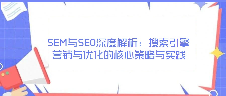 SEM與SEO深度解析：搜索引擎營銷與優(yōu)化的核心策略與實踐