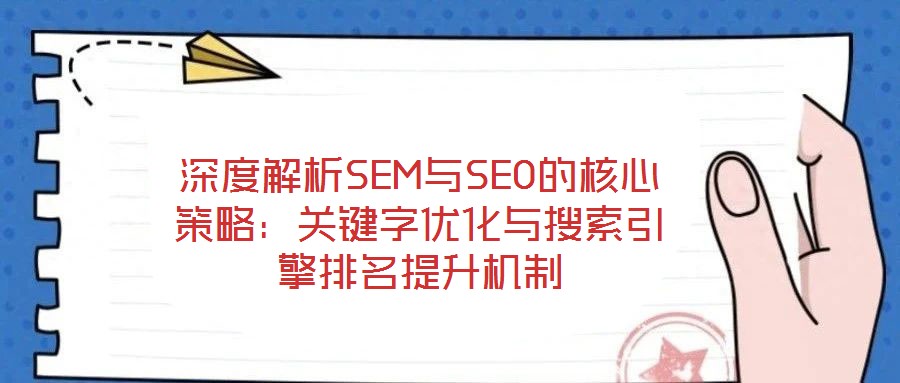 深度解析SEM與SEO的核心策略：關鍵字優化與搜索引擎排名提升機制